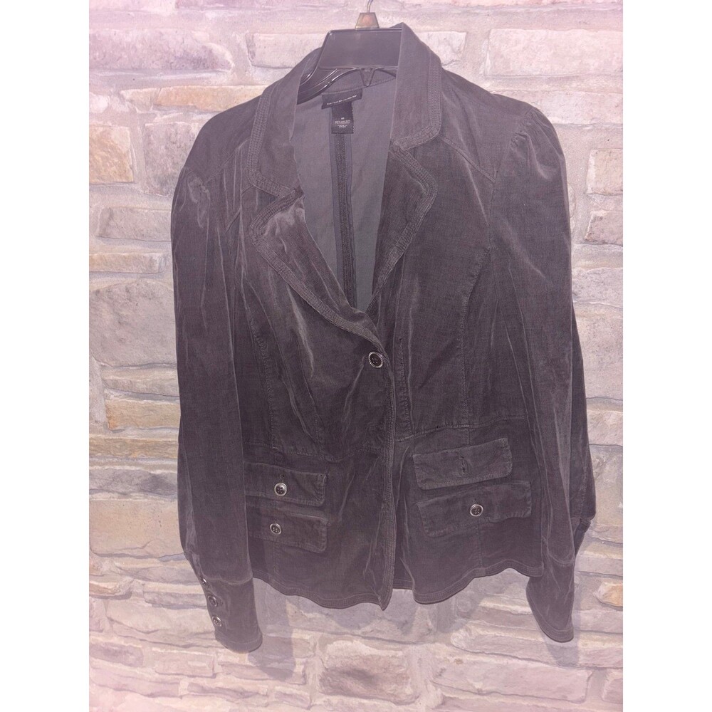 Lane Bryant blazer velvet corduroy texture with front pockets Size 16